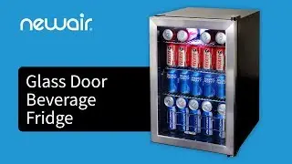 90 Can Glass Door Beverage Fridge | NewAir AB-850