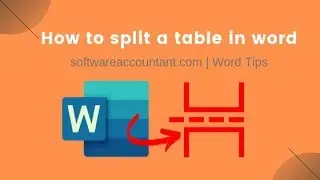 How to Split a Table in Word
