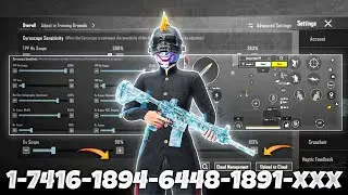 New Update 3.4⚡Best Sensitivity code + Control Settings Pubg Mobile /Bgmi Sensitivity 2024