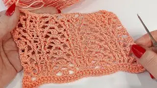 INCREDIBLY BEAUTIFUL! Just 2 rows and the relief pattern is ready! Crochet for Beginners