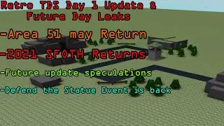 Area 51 and SFOTH are coming back? Retro TDS Day 1 Update Overview and leak theories (Roblox)