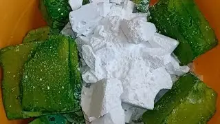dyed and fresh gym chalk blocks and chunk💚🤍 