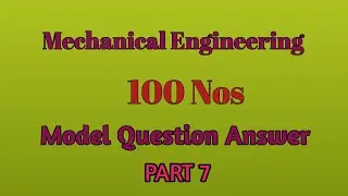 Mechanical engineering model question answer || Part 7 || All Technical Govt. Jobs