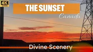Canada's Calm Sunset - Relaxing Music and Tranquil Views || Kitchener - Ontario || 4K