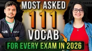 111 Most Asked Vocabulary Words for Every exam in 2026. Vocab through Imagination by Pooja ma'am