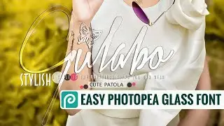 Easy Photopea Gradient Glass Font by AS Malik || Ali Raza Editxx