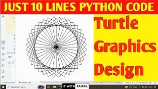 Amazing Turtle Graphics Design In Just 10 Lines Python Code | Easy Python Drawing Art For Beginners