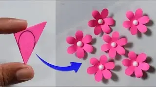 Very Easy Paper Flower Craft | Paper Flower Making Step By Step | DIY Flower Craft