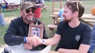 Surprising Jimmy DiResta with a Portrait of Spike in a Hand Carved Frame