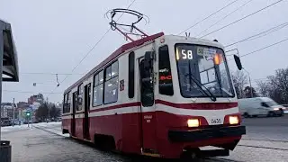 С Пр. Луначарского до Ст.м "Озерки" на 58 трамвае @SanktPetersburg22