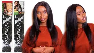 DIY STRAIGHT CROCHET WIG USING EXPRESSION BRAID EXTENSION HHAIR // Easy and quick way to make a wig.