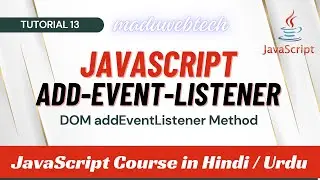 How to Use addEventListener Method in JavaScript | JavaScript Course Tutorial in Hindi/Urdu