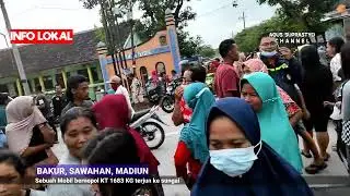 KECELAKAAN TUNGGAL, MOBIL MASUK SUNGAI DI DESA BAKUR SAWAHAN KABUPATEN MADIUN | INFO LOKAL