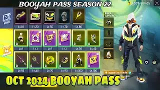 October Booyah Pass Free Fire 2024 - Last Laugh Booyah Pass season 22 - Next Booyah Pass Free Fire