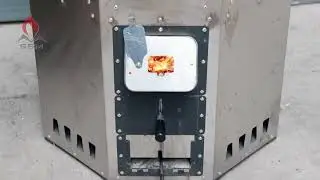 100L big institutional stove--using pellets as fuel