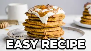 Easy, Fluffy Peanut Butter Pancakes with 14g Protein