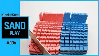 Kinetic Sand Relaxing sand sounds and cutting  ASMR 006