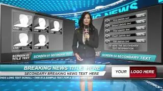 Virtual Studio TV Set - After Effects Template with Tutorial