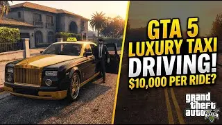 GTA 5 Luxury Private Security Taxi Job | GTA5 Racing Wheel Experience | GTA 5 Mods