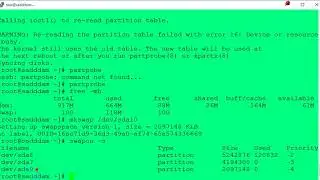 How to add swap space to exiting  swap space by fdisk command in CentOS