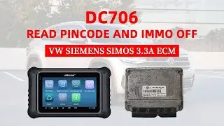 OBDSTAR DC706 VW SIEMENS SIMOS 3.3A ECM Read Pincode and IMMO Off on Bench - Cardiagtool
