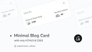UI card design using html and css only | IPL match card