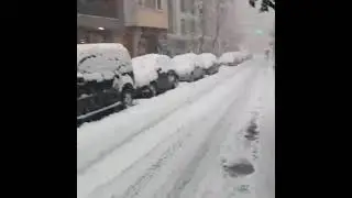 mecidiyeköy  kara böyle kavuştu içinizi serinleticek bir kar görüntüsü 01.18.2021