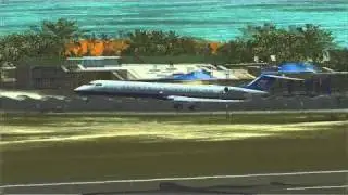 Flight Sim: CRJ700 Landing At Princess Juliana International Airport