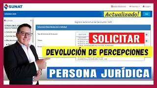 Solicitar  devolución de Percepciones | Persona Jurídica | SUNAT 2023 | Actualizado