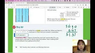 EnVision Math 6 Lesson 1-1 Fluently Add, Subtract, and Multiply Decimals