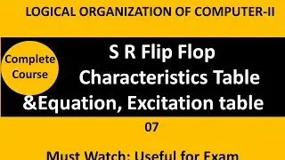 SR Flip-Flop: Characteristics table , Equation, &  Excitation Table |