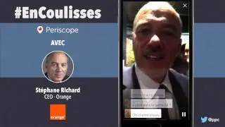 Visite du Smart Store Champs-Elysées avec Stéphane Richard, PDG d'Orange