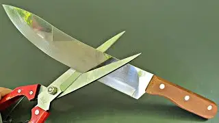With Scissors Amazing Ways to Sharpen Your Knife to Razor Sharpness!