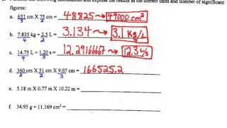 Significant Figures HW #2 - Part 2