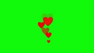 Green Screen Hearts Animation | Hearts Floating | No Copyright Video