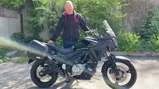 Осмотр мотоцикла Suzuki V-Strom 650 с пробегом 25330 км
