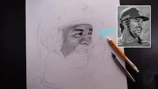 Drawing Of Ms.Dhoni 🔥🔥/(PART-1)/ inspired by @SouravjoshiArts