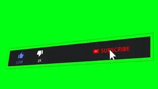 (Non Copyright) Free Download 3D Subscribe Green Screen Button.