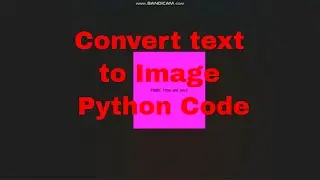 Convert text to image Python Code / Python convert text to image