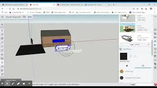 Creating a House in SketchUp   Part 4   Importing from the 3D Warehouse and Using the Rotation Tool