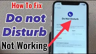 How To Fix Do Not Disturb not Working on iPhone.