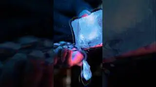 Filming ice smashing with my #soonwell RGB lights in slowmo 🧊  #photography #filmmaking#foodie#food