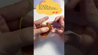 Crochet kẹp tóc mầm lá p1 #crochet #crochethairclip #hairclip #keptoc