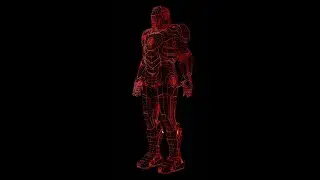 ANIMATION HOLOGRAM IRON MAN ROBOT RED #SHORT