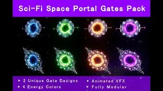 Sci-Fi Space Portal Gates Pack - Unity Asset Store
