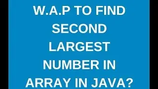 write a java program to find second largest element in the array in the java
