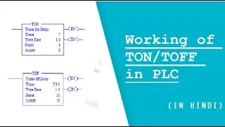 TON/TOF (timer on/off) in PLC ( in hindi )#4