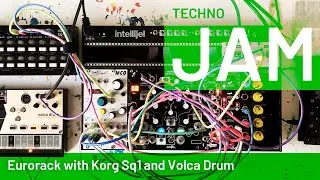Techno Jam with modular synthesizers and volca drum.