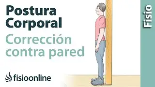Corrección y consciencia de la postura corporal contra la pared