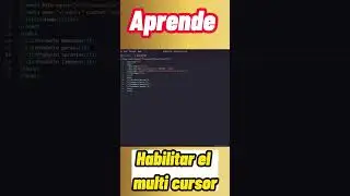 Habilitar el multicursor en visual studio code
